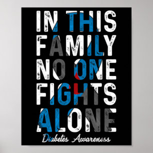 Affiche Dans Cette Famille Personne ne combat seul l'accès