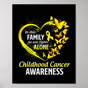 Affiche Dans Cette Famille Personne ne combat seul le canc