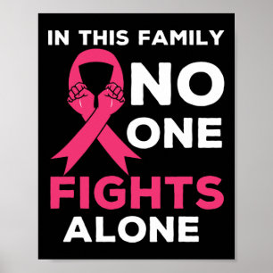 Affiche Dans Cette Famille, Personne Ne Lutte Seul Cancer