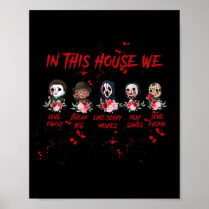 Affiche Dans Cette Maison Nous Aimons La Famille Halloween