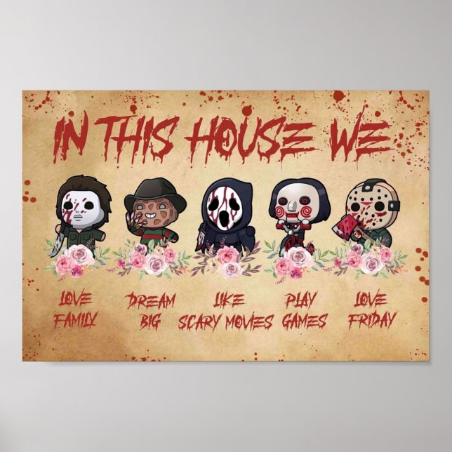 Affiche Dans Cette Maison Nous Aimons La Famille Rêve Gros (Devant)