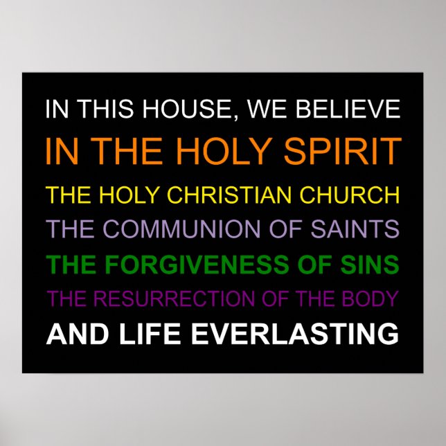 Affiche Dans cette maison, nous croyons (Devant)