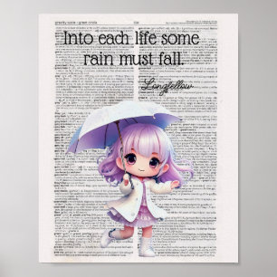 Affiche Dans chaque vie, il doit pleuvoir — Longfellow