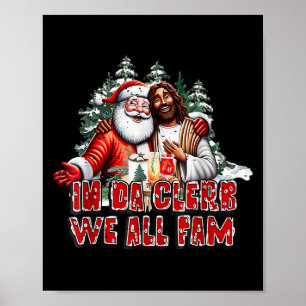 Affiche Dans Da Clerb Nous Fam Jesus Père Noël Funny Noël