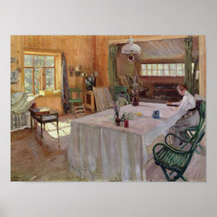 Affiche Dans la Chambre de l'artiste Konstantin Korovin