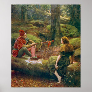 Affiche Dans la forêt d'Arden, vers 1892 par John Collier