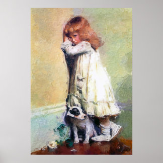Affiche Dans la honte Vintage peinture à l'huile chef-d'oe