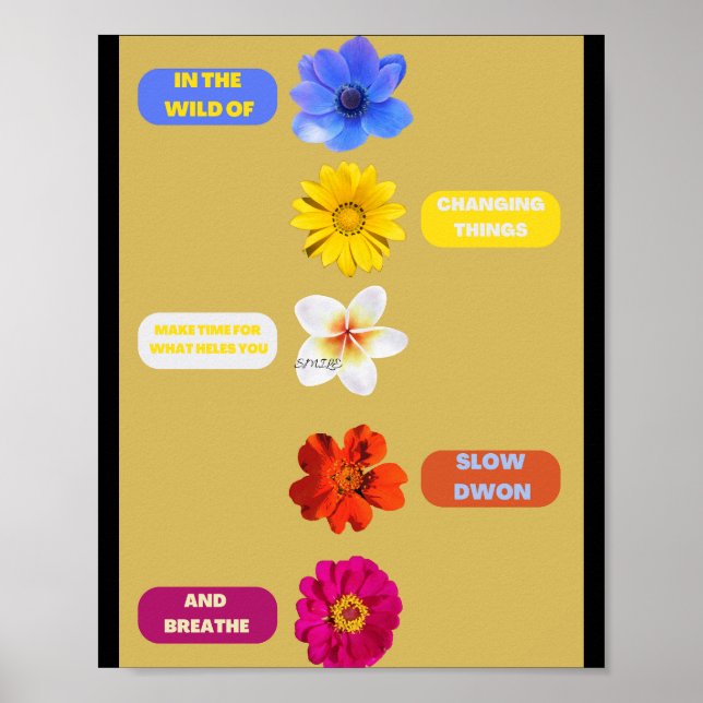 Affiche Dans la nature des choses qui changent. PAR SMILE (Devant)