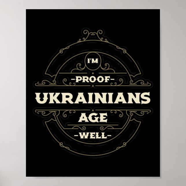 Affiche Dans la preuve que les Ukrainiens vieillissent bie (Devant)