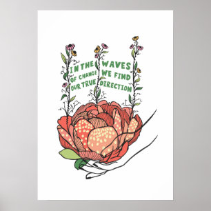 Affiche Dans la vague de changement nous trouvons notre vé