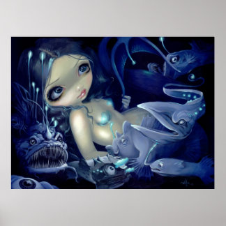 Affiche Dans l'Abyss ART IMPRIMER limande de mer profonde