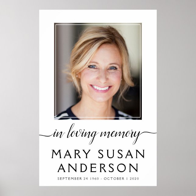 Affiche Dans l'Affiche de bienvenue de photo en mémoire d' (Devant)