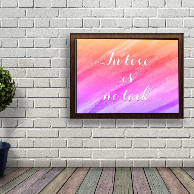 Affiche Dans l'amour ne manque pas d'encouragement (Créateur téléchargé)