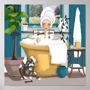 Affiche Dans le bain