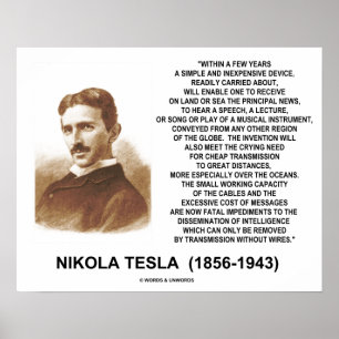 Affiche Dans le dispositif peu coûteux simple Tesla de