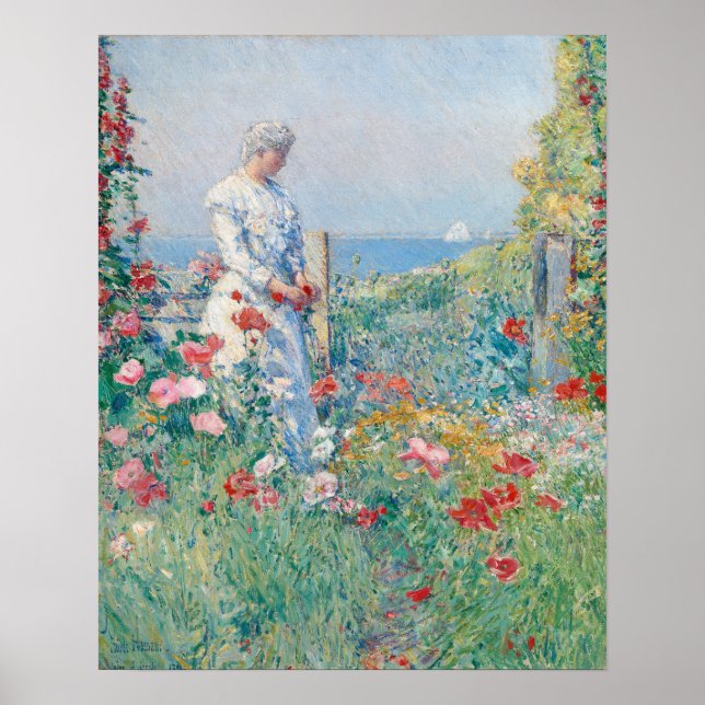 Affiche Dans le jardin | Childe Hassam (Devant)