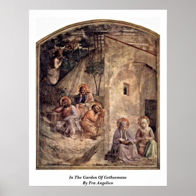 Affiche Dans Le Jardin De Gethsémani Par Fra Angelico (Devant)