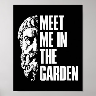 Affiche Dans Le Jardin Epicurus Citation Chemise - Philoso