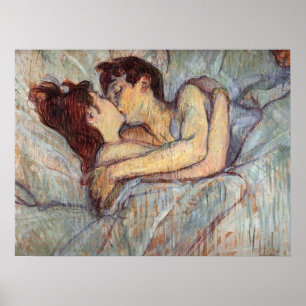 Affiche Dans Le Lit - Le Baiser D'Henri De Toulouse