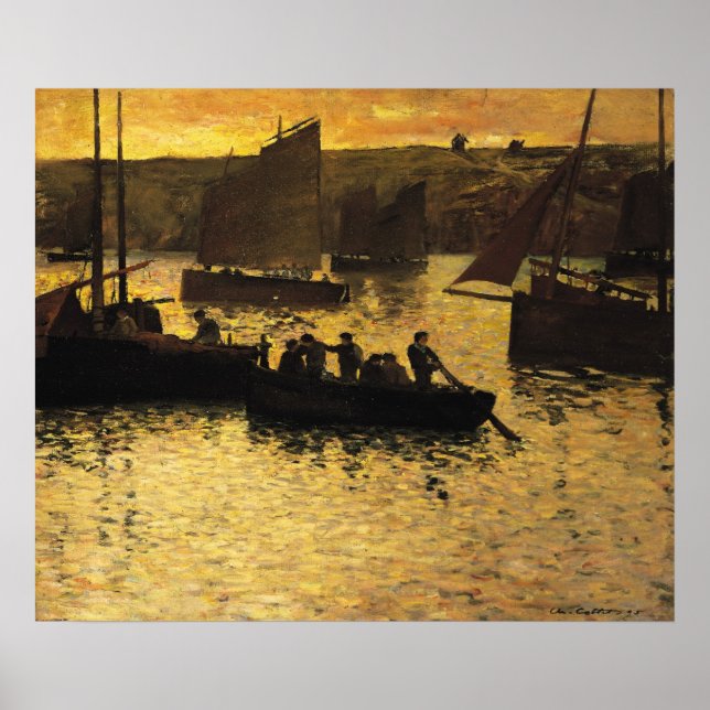 Affiche Dans le port, 1895 (Devant)