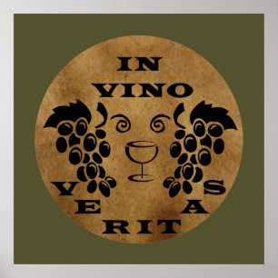 Affiche dans le vin la vérité