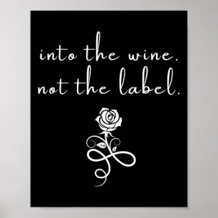 Affiche Dans le vin pas le Étiquette l'amour est l'amour R