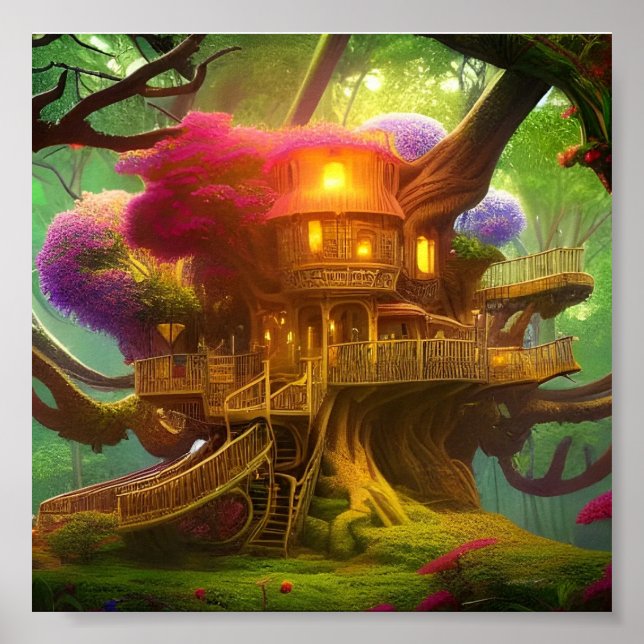 Affiche Dans les bois elfes (Devant)