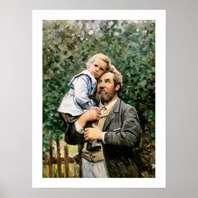 Affiche "Dans les bras de papa" par Severin Nilsson (Devant)