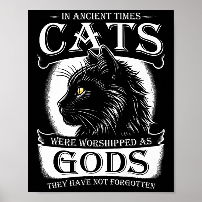 Affiche Dans Les Temps Anciens, Les Chats Étaient adorés C (Devant)