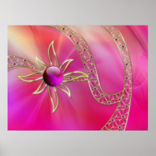 Affiche Dans l'impression de dégradé de rayon