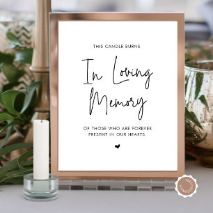 Affiche Dans Love Memory Candle, Mariage Memorial Table