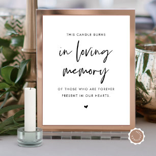 Affiche Dans Love Memory Candle, Mariage Memorial Table