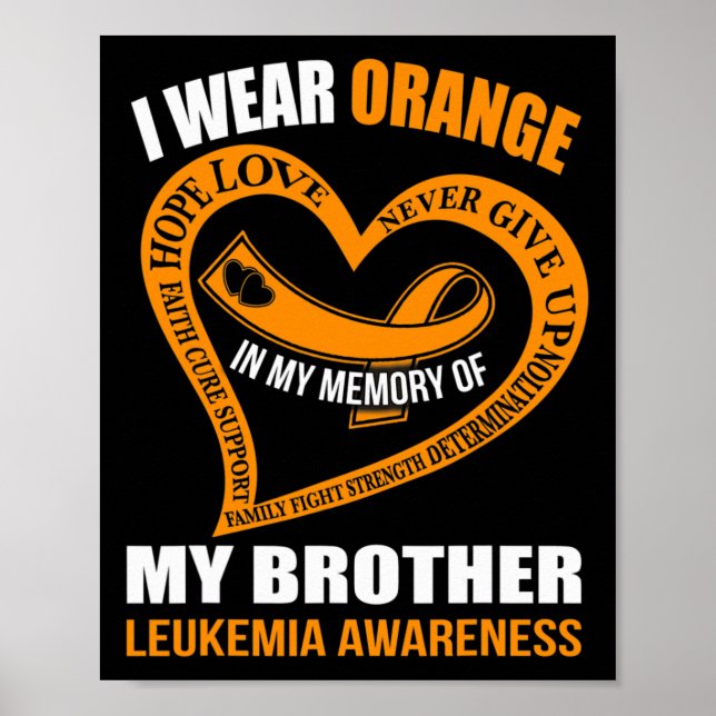 Affiche Dans ma mémoire de mon frère LEUKEMIA CONSCIENCE (Devant)