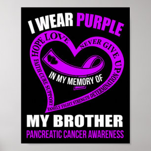Affiche Dans ma mémoire de mon frère PANCREATIC CANCER AWA