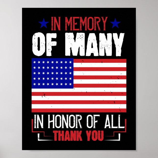 Affiche Dans Memory Of Many In Honor Of All Thank You (Devant)