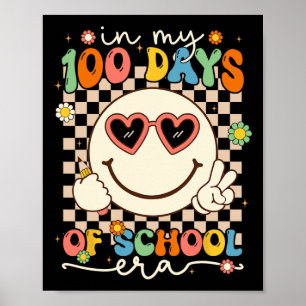 Affiche Dans Mes 100 Jours De L'Ère Scolaire Rétro Sourire