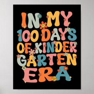 Affiche Dans Mes 100 Jours De Maternelle Époque Rétro 100è