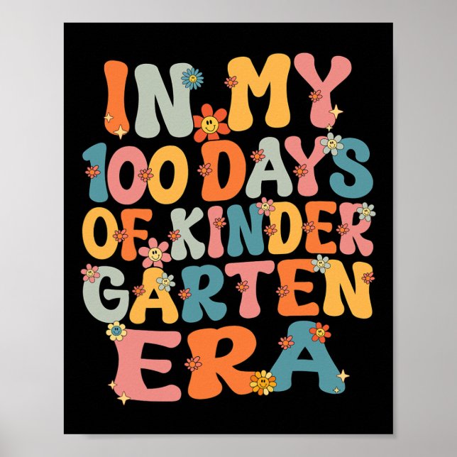 Affiche Dans Mes 100 Jours De Maternelle Époque Rétro 100è (Devant)