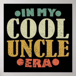 Affiche Dans Mon Cool Oncle Era Retro Fête des pères Vinta