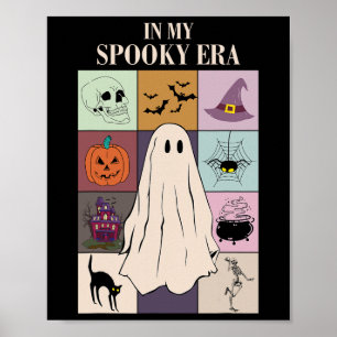 Affiche Dans Mon Époque Éffrayante Fun Ghost Retro Hallowe