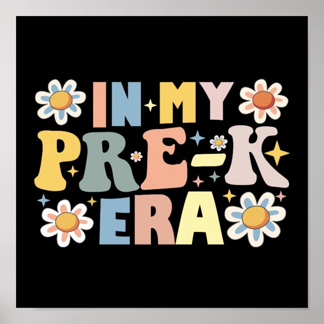 Affiche Dans Mon Époque Pré-K Retour À L'École Étudiante E (Devant)