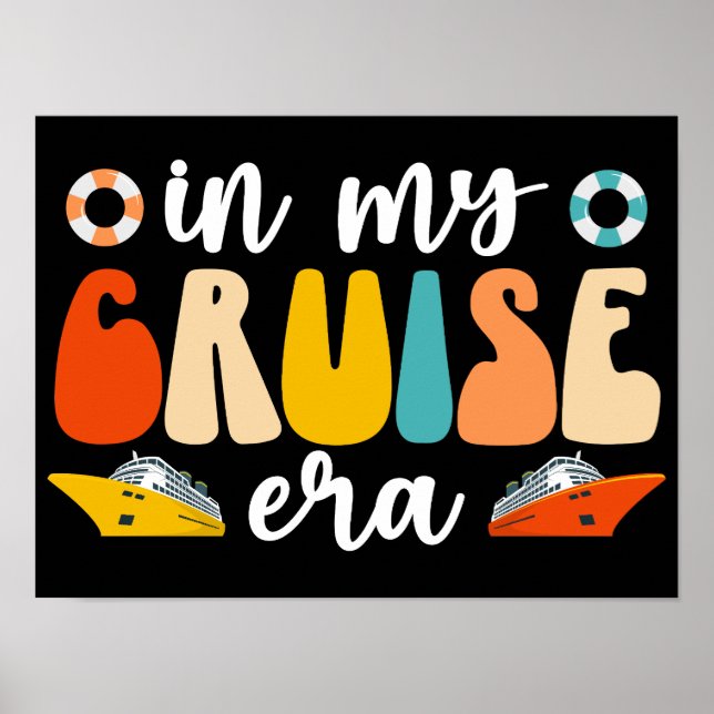 Affiche Dans Mon Ere De Croisières Drôle Cruise Lover (Devant)