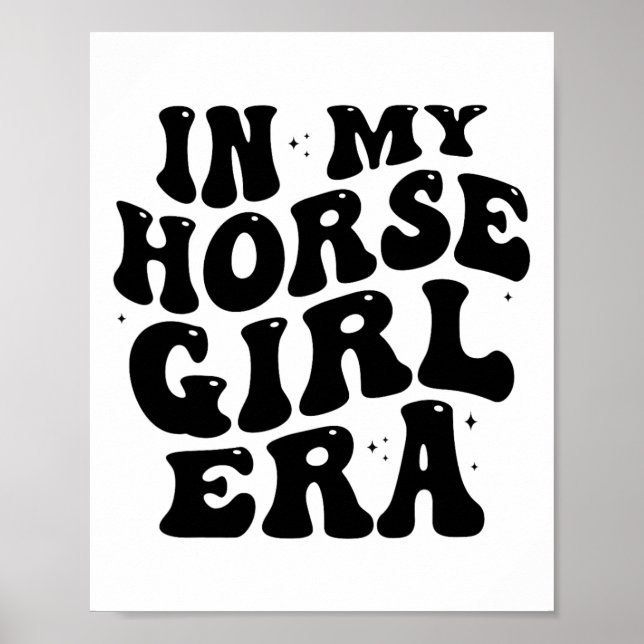 Affiche Dans Mon Ere De Fille Cheval Equestrian équitation (Devant)