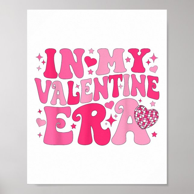 Affiche Dans Mon Ère Valentine Retro Valentines Day Femmes (Devant)