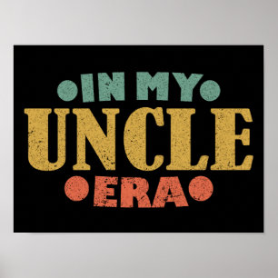 Affiche Dans Mon Oncle Era Retro Famille Fête des pères Vi
