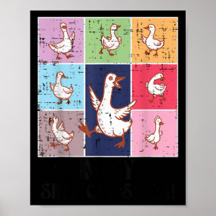 Affiche Dans My Goose Silly Era Retro Mème Honte Animal Fe