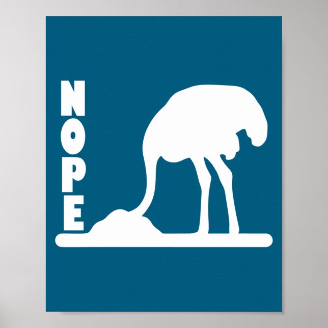 Affiche Dans Non Tête d'autruche Sable Sarcastique (Devant)