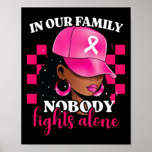 Affiche Dans Notre Famille Personne ne combat seul le canc