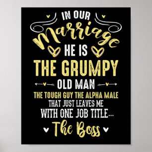 Affiche Dans Notre Mariage, Il Est Le Vieux Homme Grincheu