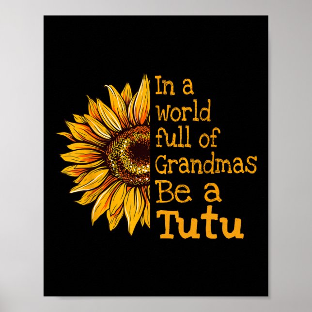 Affiche Dans un monde de mamies soyez un tutu Hawaii hawaï (Devant)